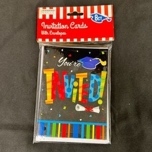 Momentum Brands Graduation Invitation Cards with Envelopes - Multicolor 8 count